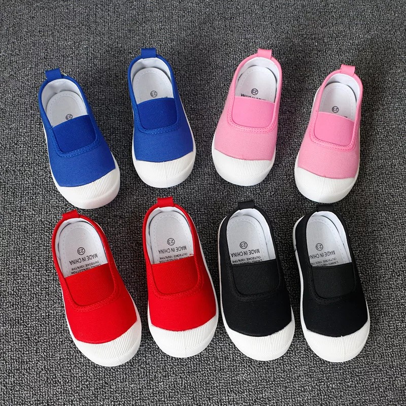 DINDA - Sepatu anak-anak unisex slip on karet warna biru merah pink dan hitam ukuran 26-35