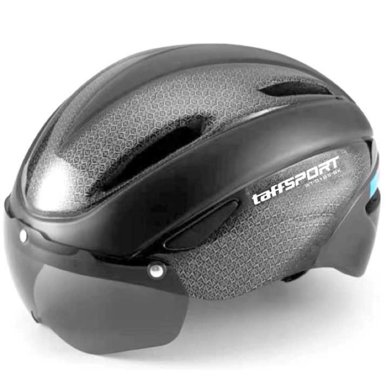 Helm Sepeda Cycling Bike Visor Removable Lens Taffsport WT-018S-BK