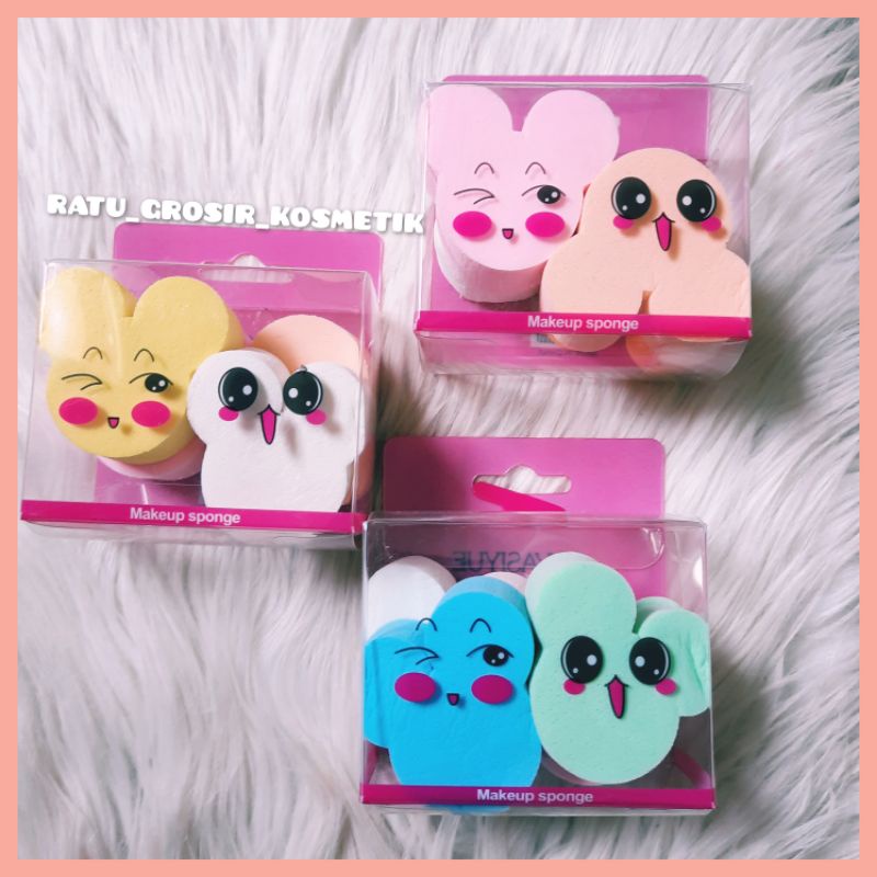 SPONGE MAKE UP SET ISI 4 PCS/SPONS BEDAK