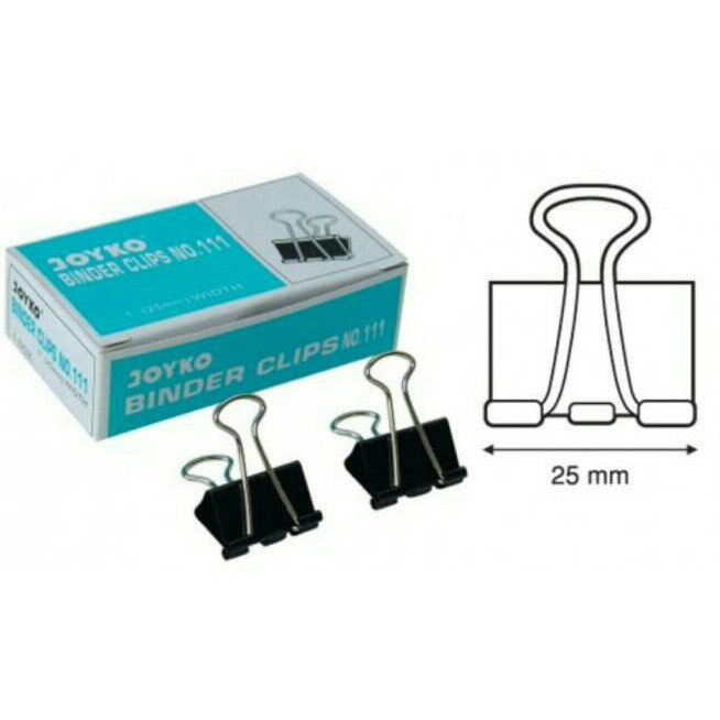 

SOS Binder Clip 111 JOYKO (12 pcs) / Klip / Penjepit Kertas