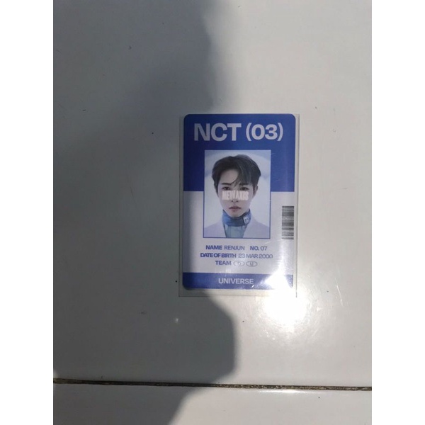 idc id card renjun universe nct dream jaemin haechan jeno mark chenle jisung photocard pc official a