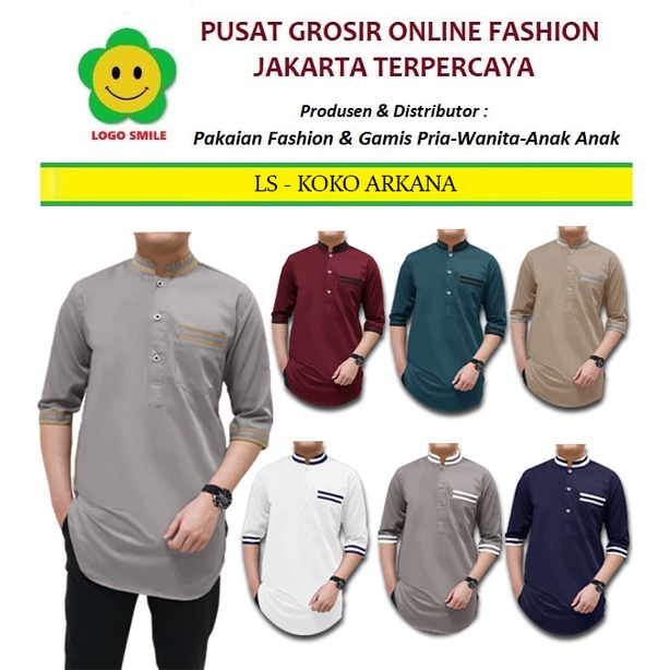 Koko Arkana - Logo Smile (LS) - Ukuran S-3XL - Matt Katun Toyobo