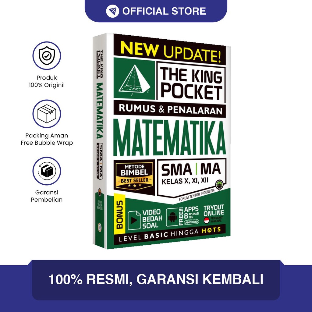 Buku Matematika SMA The King Pocket HOTS Terlengkap Terbaru