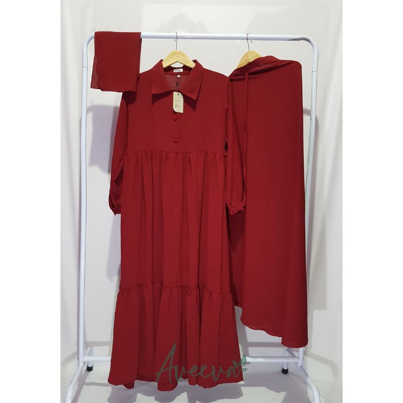 aula set gamis syari khimar nonpet bergo cadar tali niqab gamis muslimah gamis syari dress jilbab sy