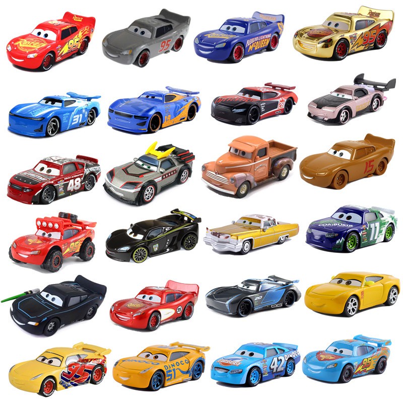 【New！！！】Mainan Mobil Diecast Disney Pixar Cars McQueen Storm ramirez Skala 1: 43 Bahan Alloy Metal untuk Anak