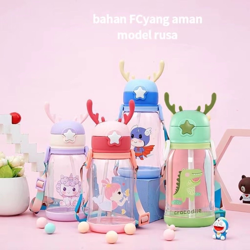 Botol minum tanduk rusa Lucu 600ml