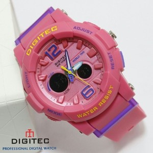 Jam Tangan Wanita Digitec Original DG 2073 Pink Tua