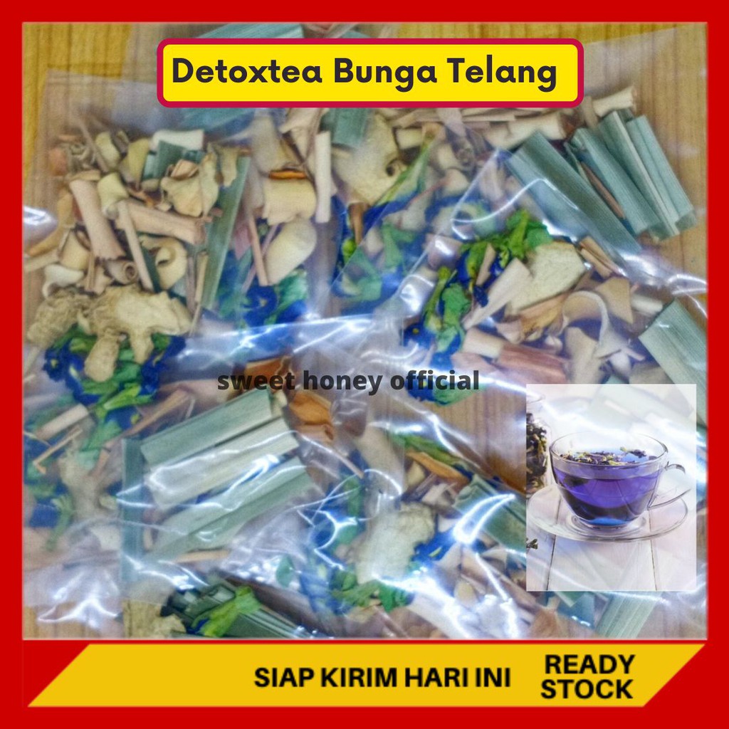 

KOMPLIT! Detoxtea Wedang Teh Bunga Telang Daun Pandan Jahe Kering Sereh Herbal Anti Batuk Asma