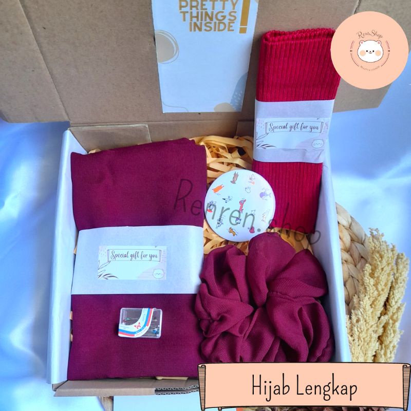 KADO HAMPERS GIFTBOX HIJAB BELLA SQUARE MURAH KADO WISUDA HADIAH