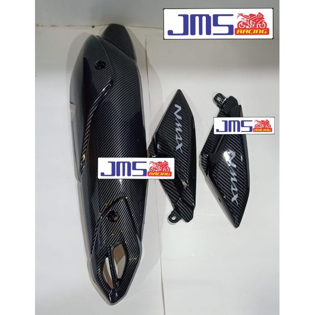 cover tutup carbon knalpot dan bodi kiri dan kanan set yamaha nmax new zoro pnp