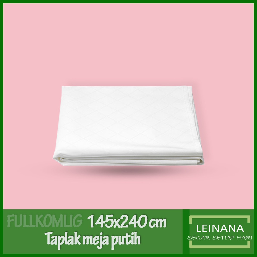 Taplak meja putih 240x145cm TAPLAK / COVER MEJA