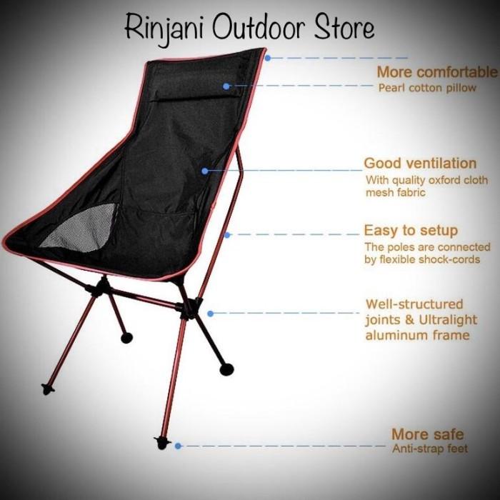 Chair | Kursi Lipat Outdoor Senderan Folding Chair Portable Outdoor