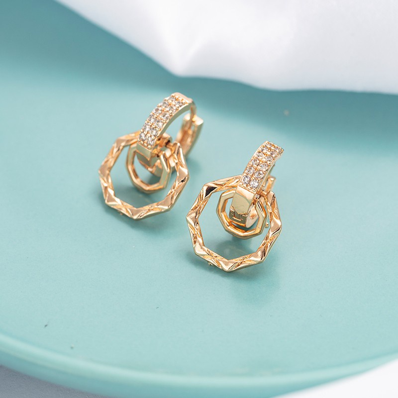 [AXIER PROMO]-Anting Drop Xuping Lapis Emas Zirkon Hias Untuk Remaja Perempuan Dan Wanita-6