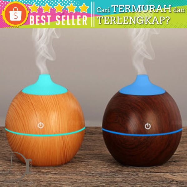 Taffware Ultrasonic Humidifier Aroma Essential Oil Diffuser 130ml - K-H120B - Wooden