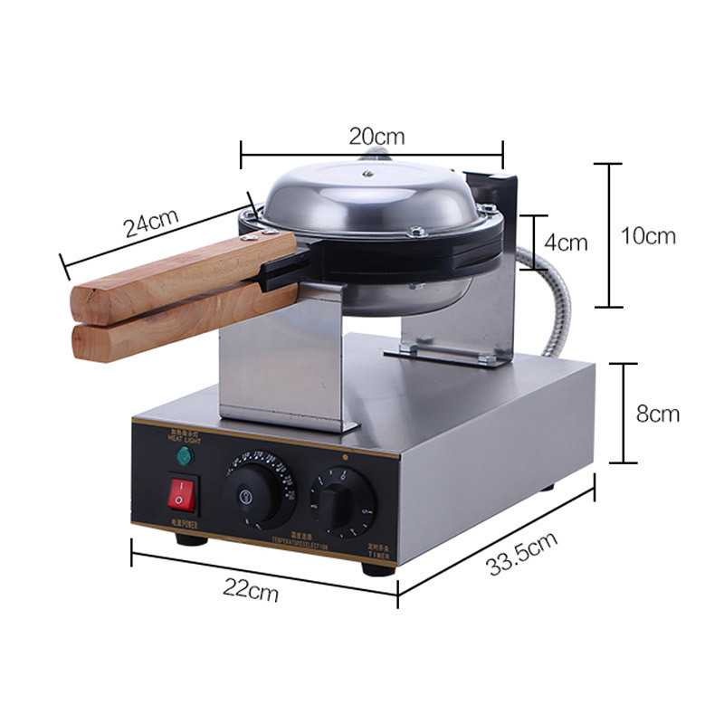 Waffle Maker Mesin Cetakan Egg Waffle Hongkong Style 220V Stainless