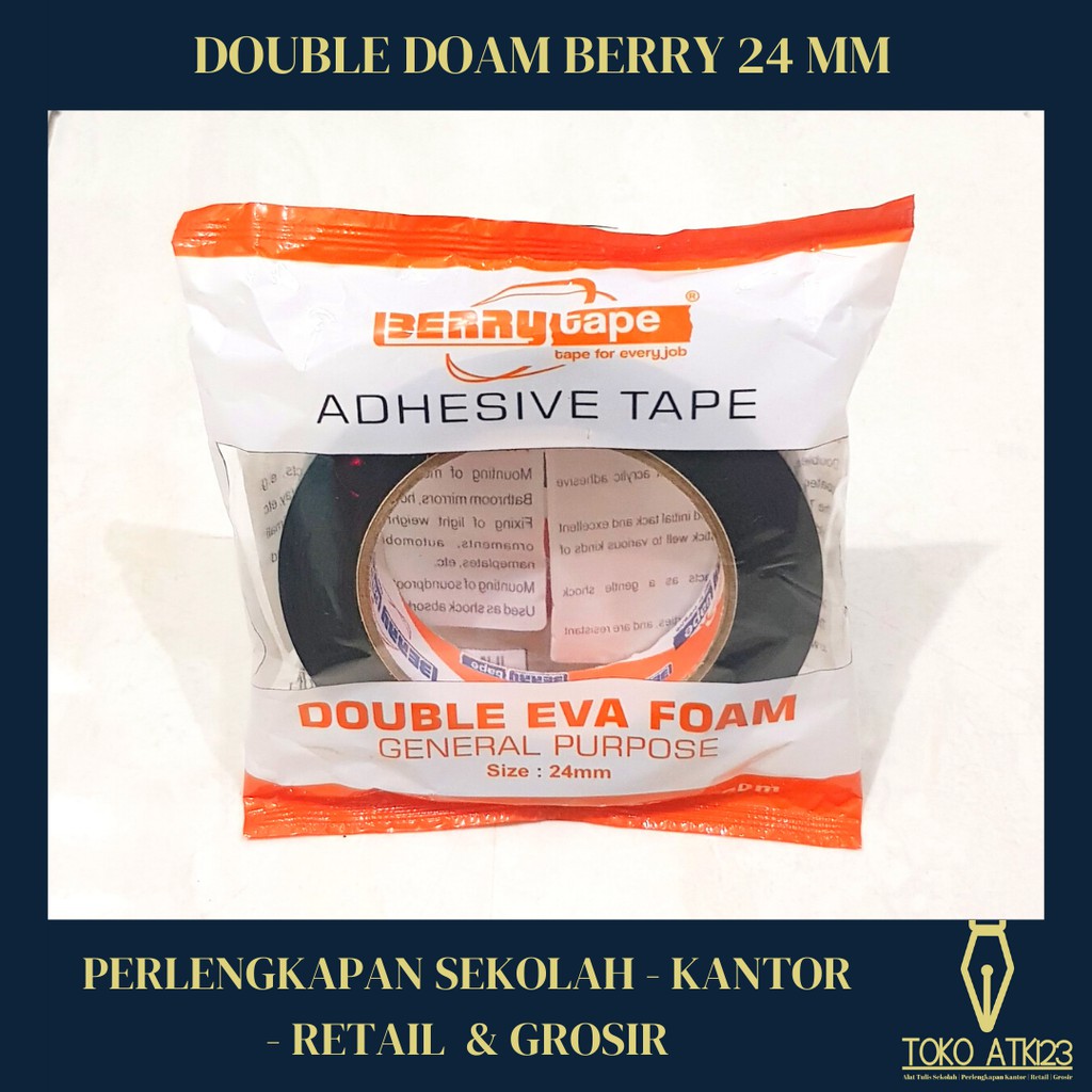 Isolasi Double Foam Merk Berry 24mm