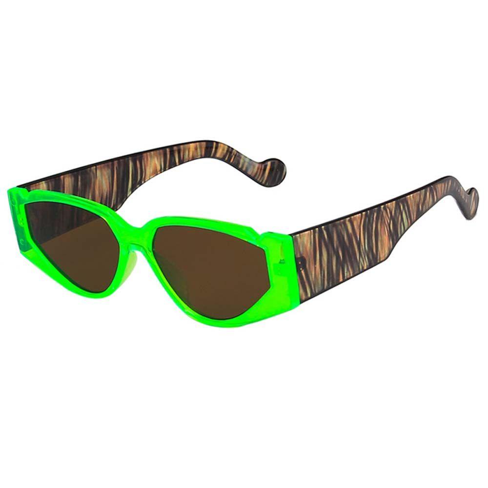 Mxbeauty Kacamata Hitam Mata Kucing Fashion Untuk Wanita Motif Leopard Hitam Desain Gaya Hijau Multicolor Sunglasses