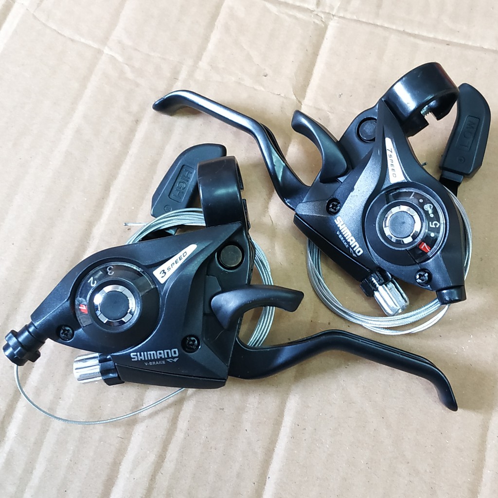 Brifter Shifter Handle Rem U Brake V Brake Shimano 3x7 Speed