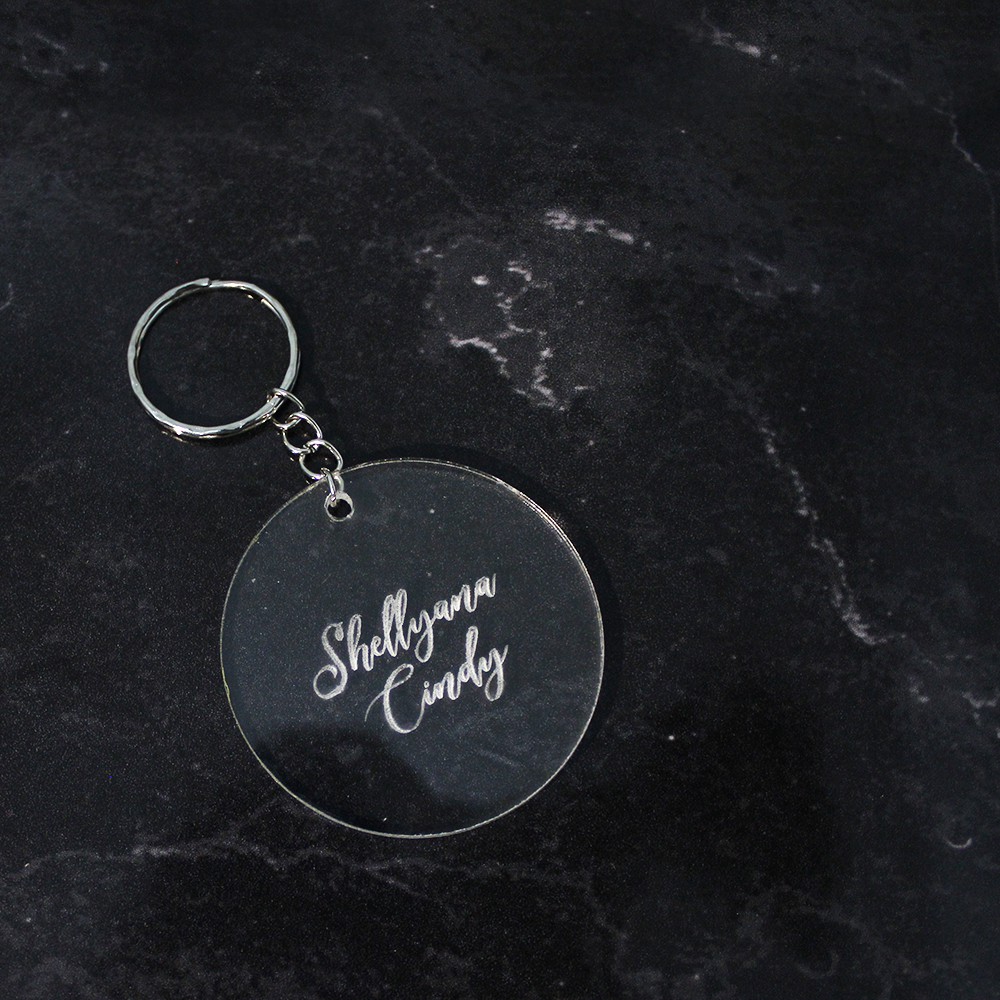 

Gantungan Kunci Acrylic Custom 5cm Bulat / Label Acrylic Custom