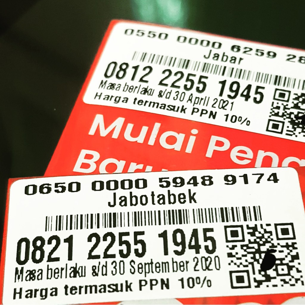 Nomor Cantik Simpati 1SERI TAHUN KEMERDEKAAN 1945 TRIPLE HOKI KWARTED PANCA HEXA ILUFA ABCD ABAB 4G
