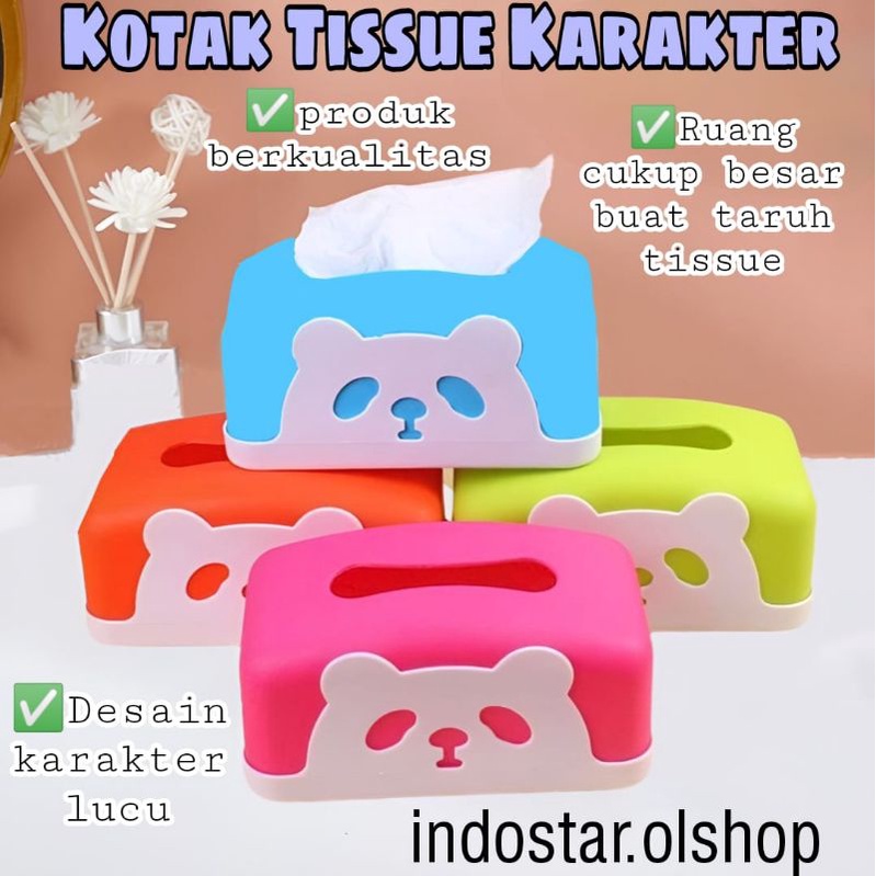 Kotak tisu Model karakter plastik/Tempat tisu Facial Karakter