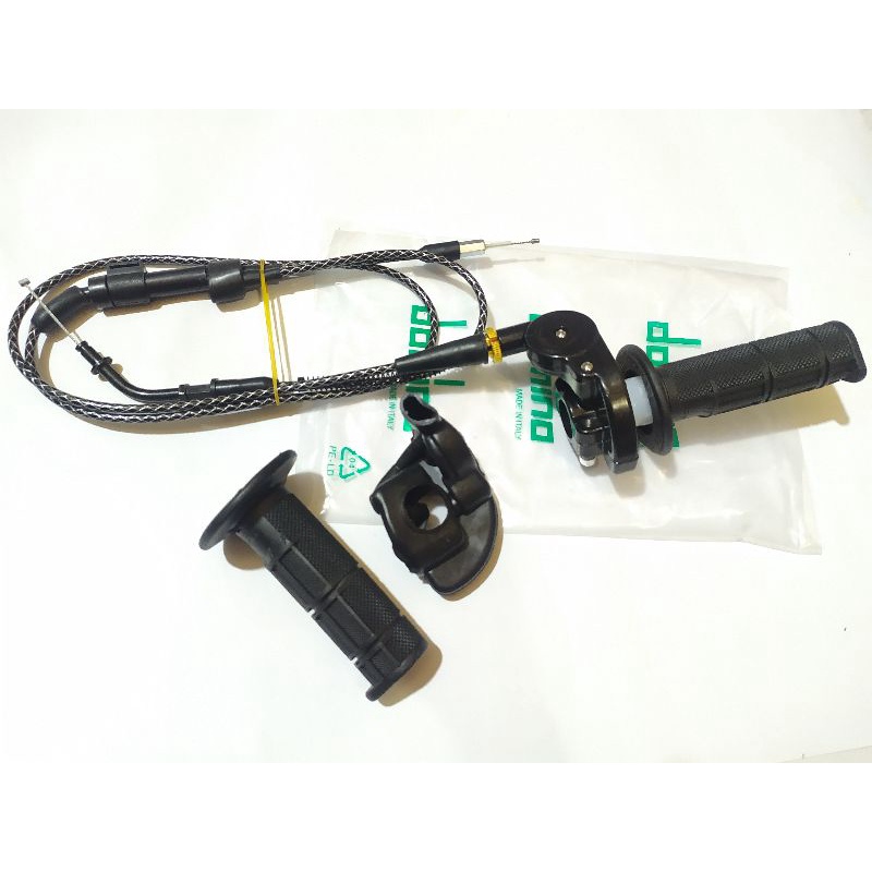 GAS SPONTAN DOMINO CABANG 2 SERAT CARBON PNP RX KING