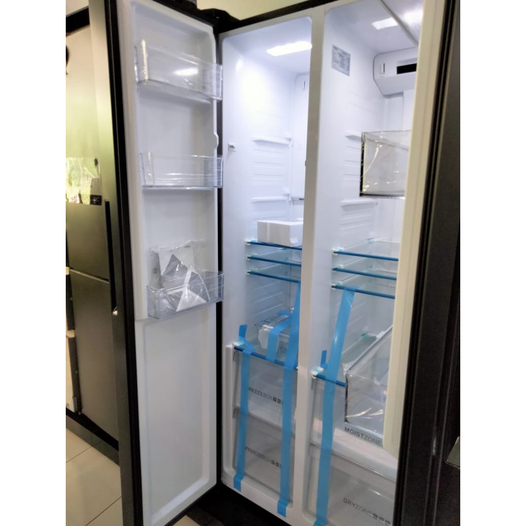 Kulkas Aqua SIDE BY SIDE MULTIDOOR AQR 605 IM (GB) 541 Liter Magelang Bergaransi Resmi