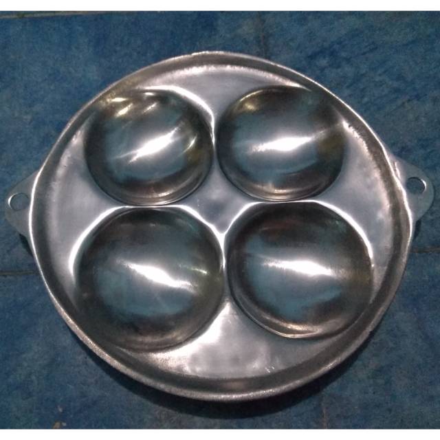 TERMURAH! ALAT PENCETAK KUE CUBIT ATAU APEM ISI 4 LUBANG DIAMETER 20 CM - ALAT MASAK ALUMINIUM MURAH