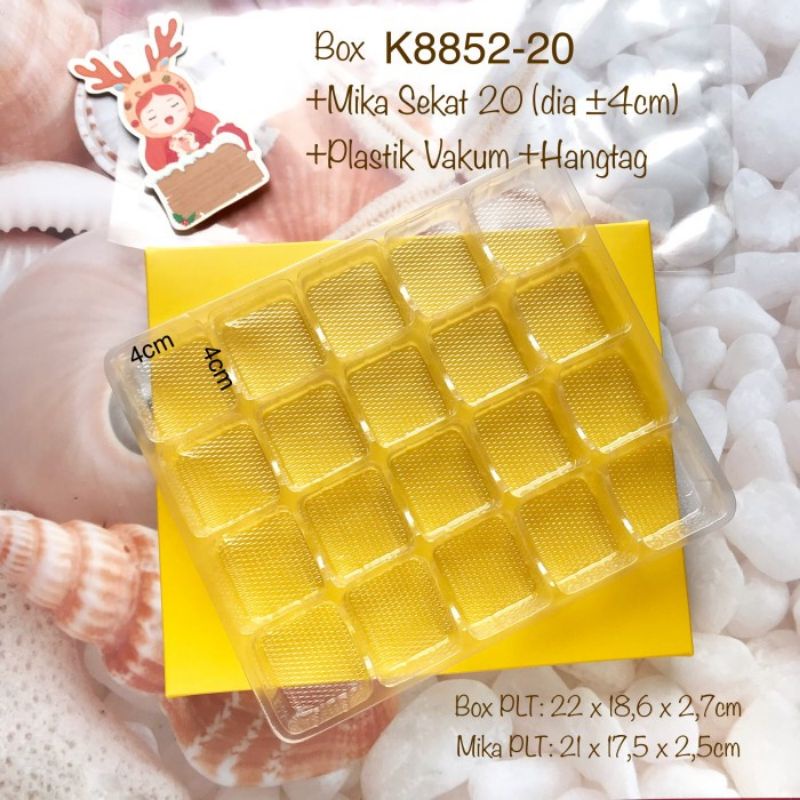 SET BOX IMLEK + MIKA SEKAT+ PLASTIK VAKUM + HAND TAG - POLOS KUNING