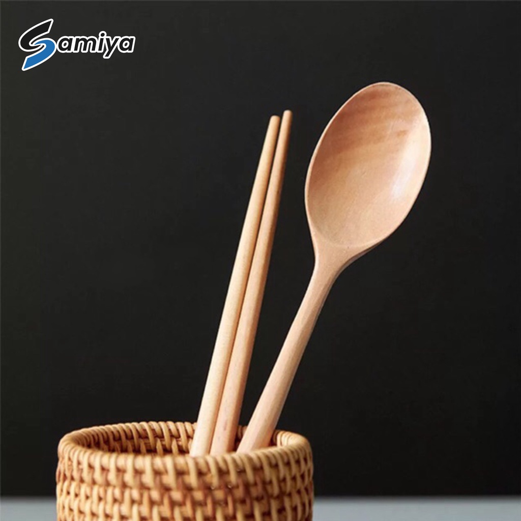 Sendok sumpit kayu korea / wooden long spoon chopstick / sendok panjang