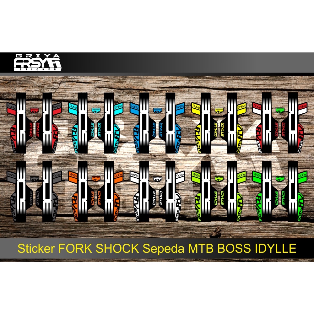 Decal Sticker Fork Sepeda BOS IDYLLE FLV Fork Sepeda MTB DH