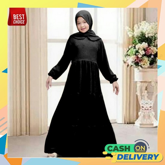Gamis Lebaran Anak Muslimah Perempuan Umur 9-11 Tahun Terbaru 2022 / Almayra Gamis / Baju Anak Musli