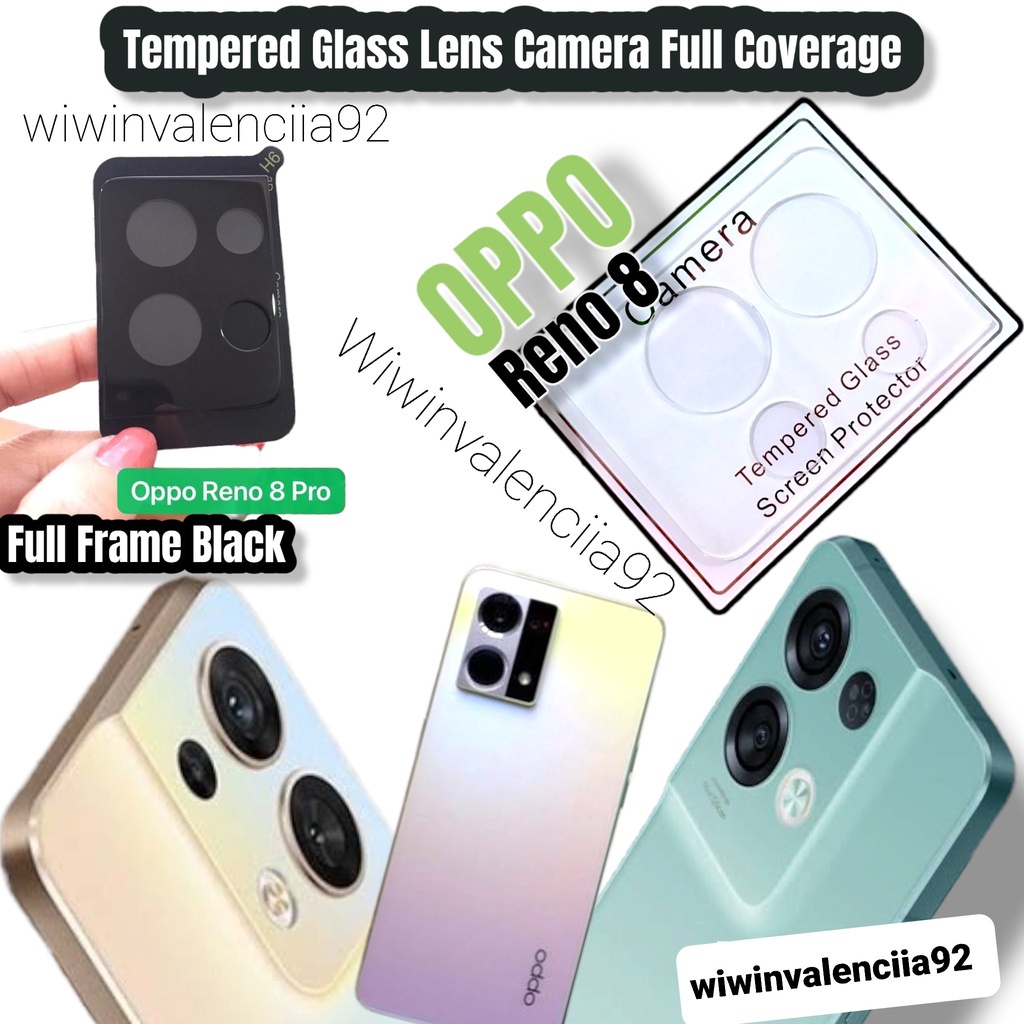 FULL COVER Anti Gores CAMERA OPPO Reno8T RENO8(5G) Reno 8(4G) Reno 8Pro(5G) Tempered Glass LENS KAMERA/Temperd KACA Ful FRAME/Tempred KACA Lensa/Pelindung Putih White Bening Clear Glossy-Glosy/Antigores Anti Scratch-DROP/Lecet 4G S 5G Plus Pro 5G 8T T 8