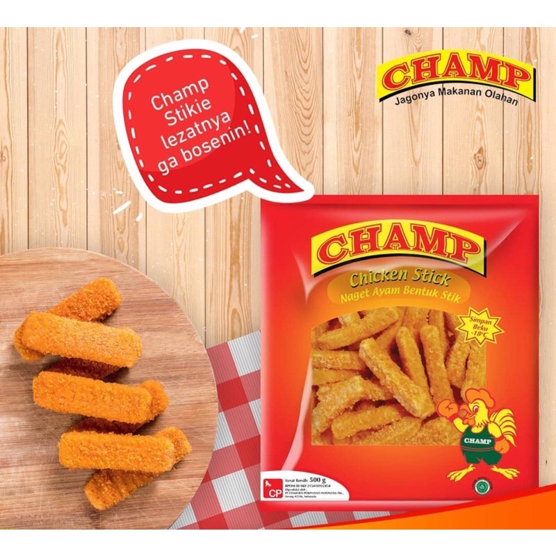 

CHAMP Chicken Nugget Stick [500g] / Naget Ayam Bentuk Stik