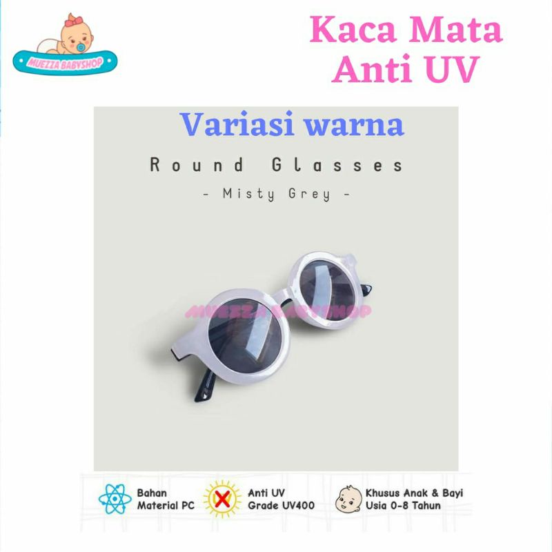 Kacamata Anak 1-8 tahun Hitam Anti UV-Grey