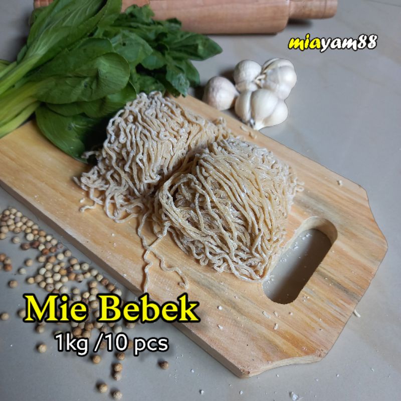 

Miayam88 || Bakmie mentah / mie mentah TELUR BEBEK keriting 1kg isi 10 porsi