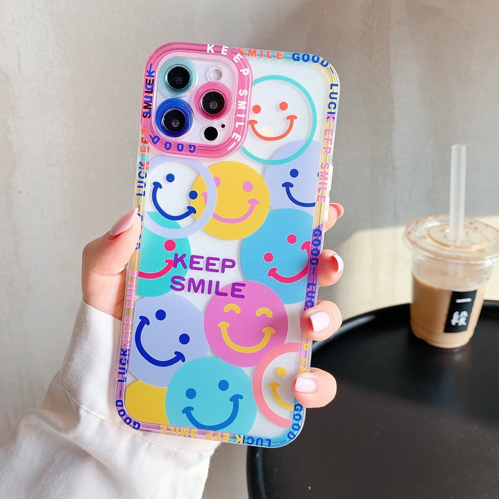 Soft Case Transparan Warna-Warni Untuk Iphone 14 13 Pro Max 12 11 XS XR X 8 7 6 6s Plus Se 2020