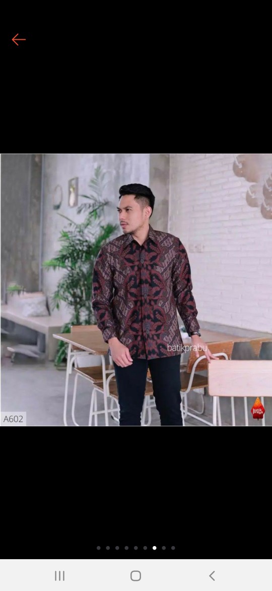 Baju Batik Pria Panjang Prabu Premium Exclusive Terbaru Modern Kemja Batik Cowok Furing Reguler Fit
