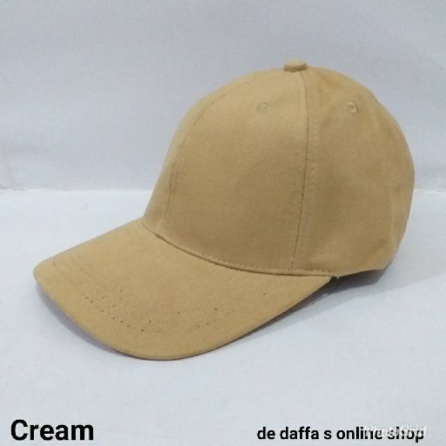 Topi baseball  dewasa warna  coklat muda krem polos pria wanita casual sport -coklat muda