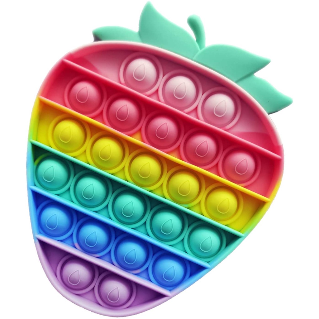 [ TERLARIS & TERPERCAYA ] Pop It Fidget Toy Murah Rainbow Mainan Anak Penghilang Stress Tiktok Original-4