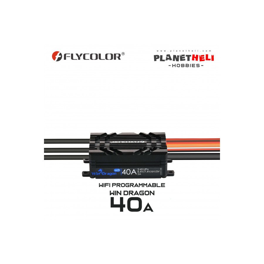 Flycolor WinDragon 40A ESC Speed Control for RC Helicopter RC Airplane WIFI Smart Connect Setting