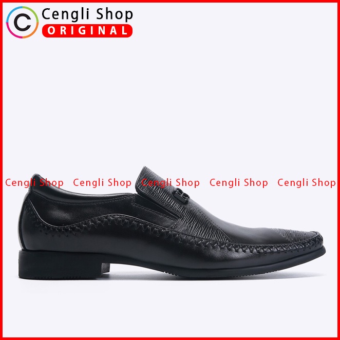 SEPATU FORMAL EVERBEST PRIA ORIGINAL PANTOFEL KULIT ASLI HITAM EM64