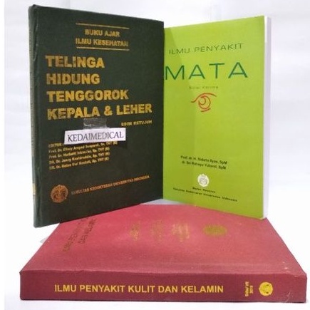 PAKET 3 BUKU THT, ILMU PENYAKIT MATA,ILMU PENYAKIT KULIT DAN KELAMIN