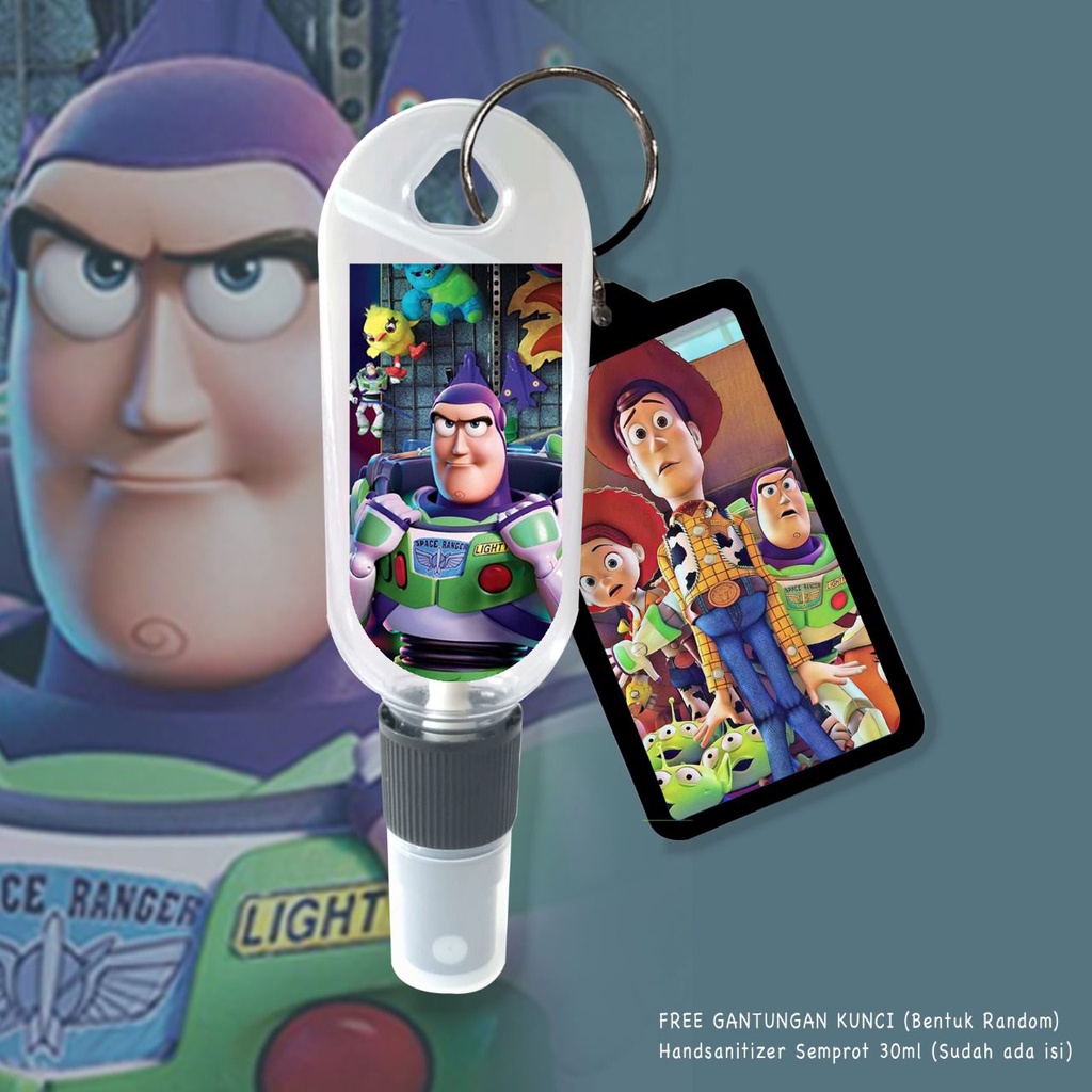 (FREE GANTUNGAN KUNCI) HAND SANITIZER SPRAY / INCLUDE ISI 30ML / FREE GANTUNGAN / T O Y S T O R Y EDITION