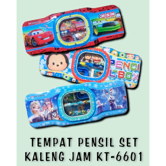 

[PROMO] TEMPAT PENSIL SET KALENG JAM KT-6601