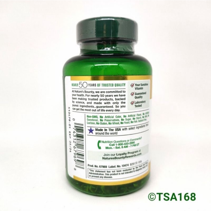 Nature Bounty Vitamin D3 125 mcg 5000 IU 400 Softgels