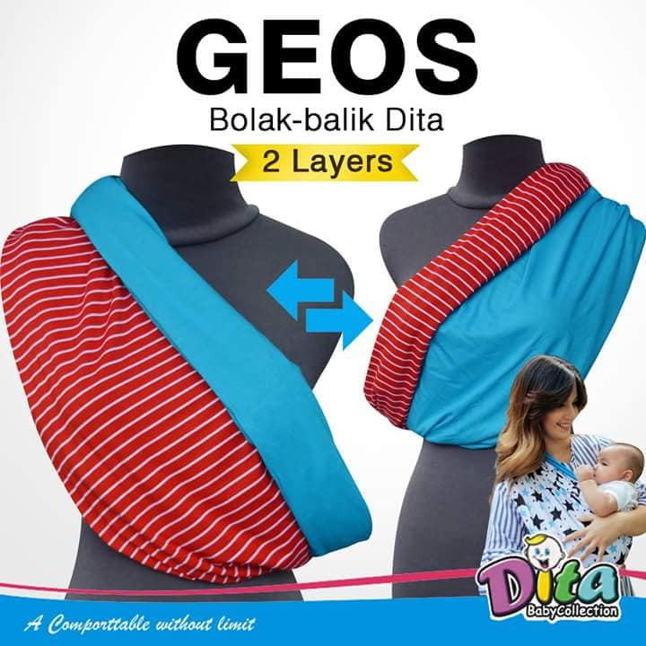 Geos Bolak balik SALUR POLOS, geosmurah, grosir geos murah, geos dita, GENDONGAN BAYI