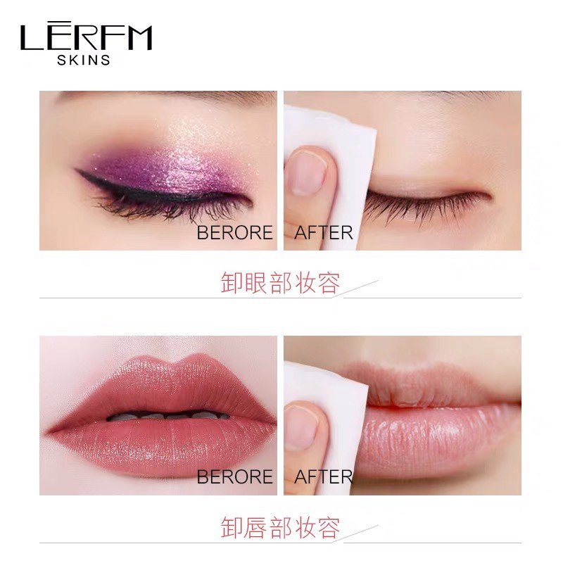 LERFM SKINS DISPOSABLE MAKEUP REMOVER MAKE UP VITAMIN E MILD CLEAR CLEANSING TISSUE TISU KAPAS