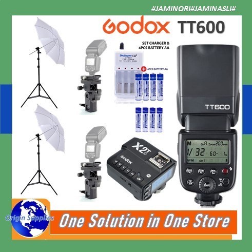 Godox TT600 600 Paket Flash Godox TT600 dengan Light Stand dan Trigger X2T