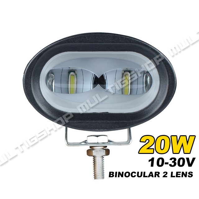 Work Lamp 20W Cree Lensa Binocular 2 Led Putih Lampu off Road